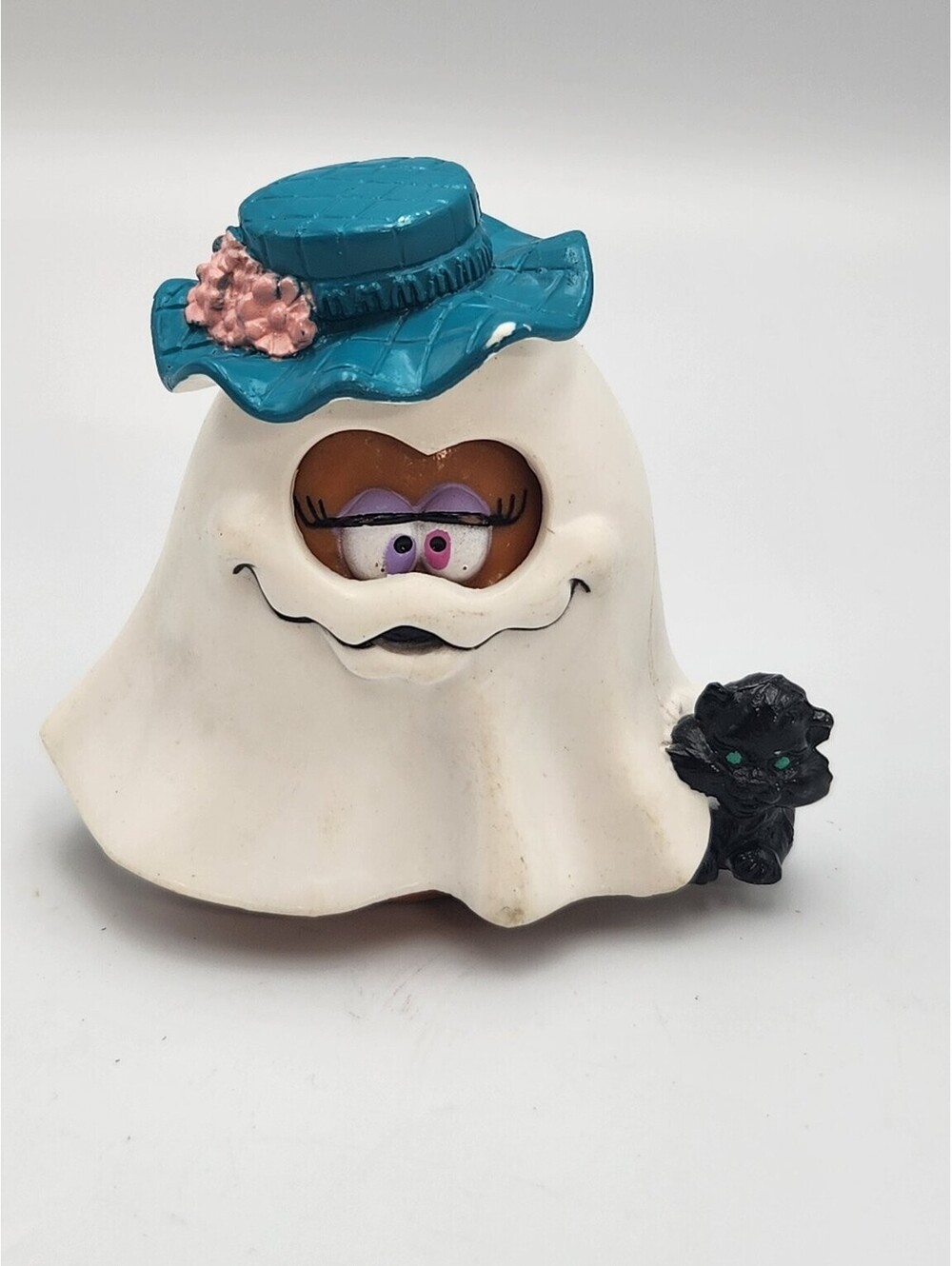 Vintage 1992 McDonald's Halloween Happy Meal Toy Ghost Nugget Figure w/Cat D3